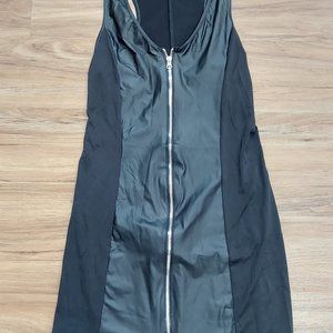 Black Zip Mini Dress